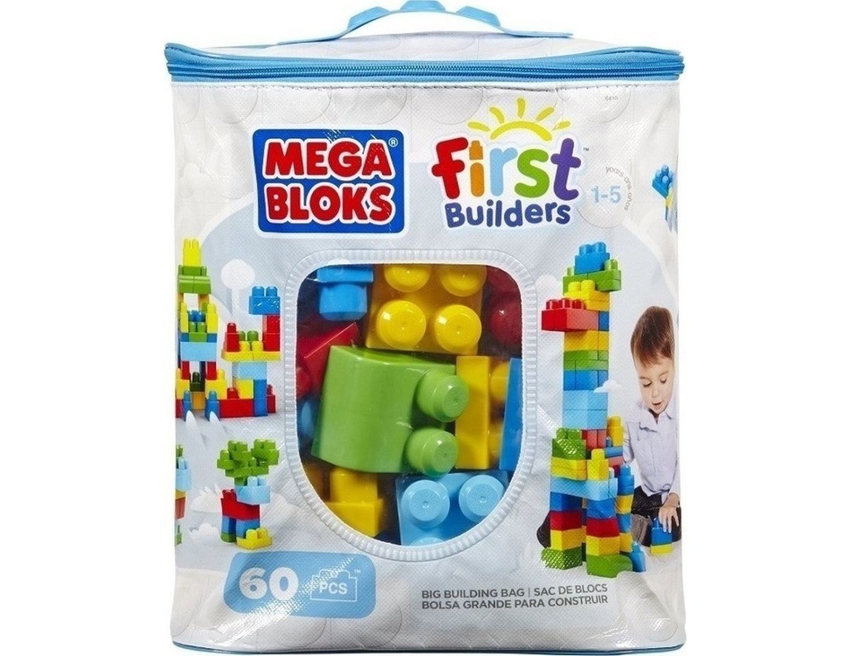 MEGA BLOKS FIRST BUILDERS BIG BUILDING BAG 60pcs BLUE (DCH55)