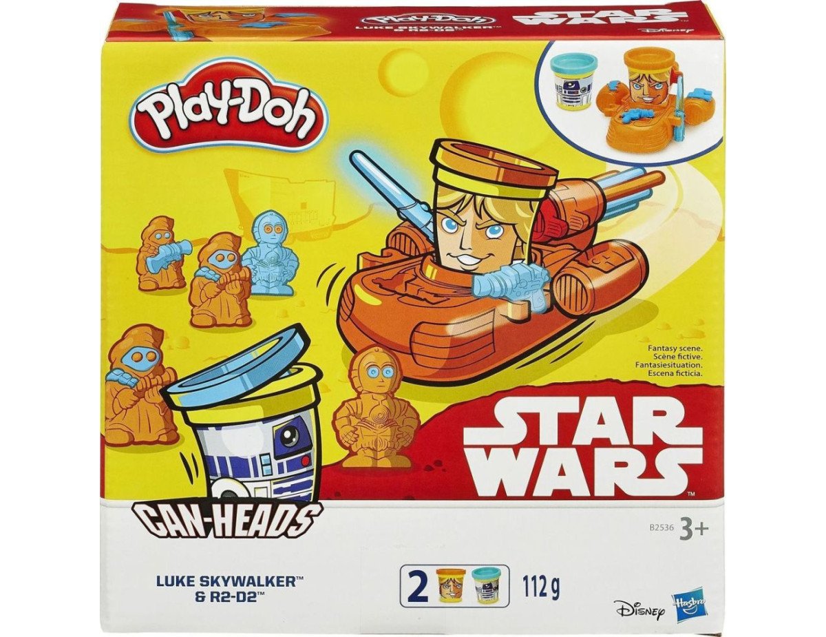 HASBRO PLAY-DOH STAR WARS CAN-HEADS - LUKE SKYWALKER  SNOWTROOPER (B2918)