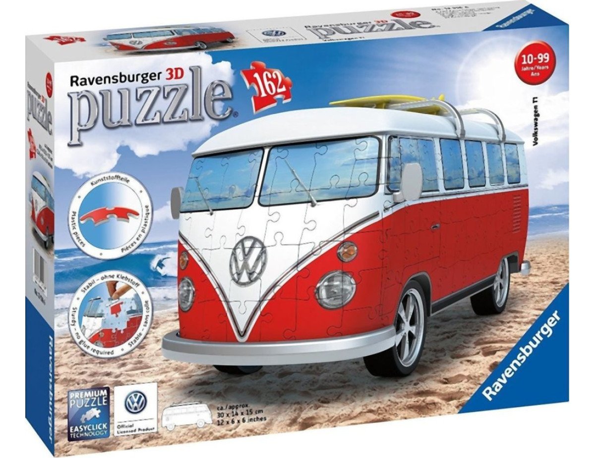 Ravensburger 3D Puzzle: VW Bus T1 Surfer Edition (162pcs) (12516)