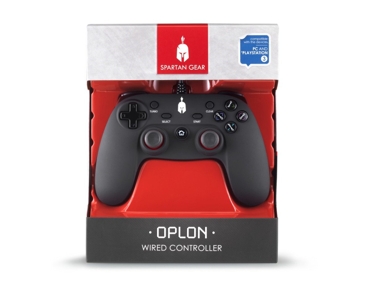 Spartan Gear - Oplon Wired Controller (compatible with PC and playstation 3) (colour: Black)