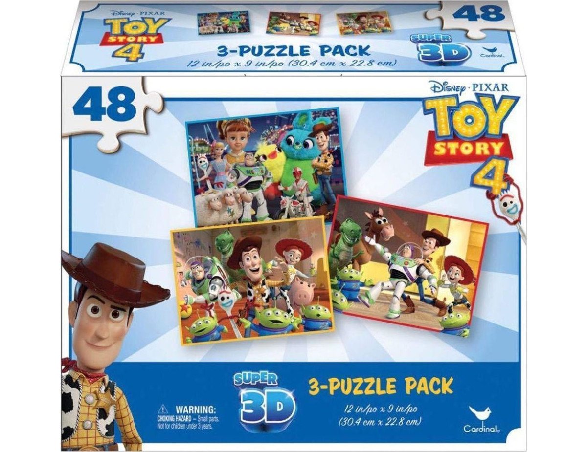 Spin Master Toy Story 4 - 3 Puzzle PackSuper Super 3D (Lenticula) (48pcs x 3) (6052966)