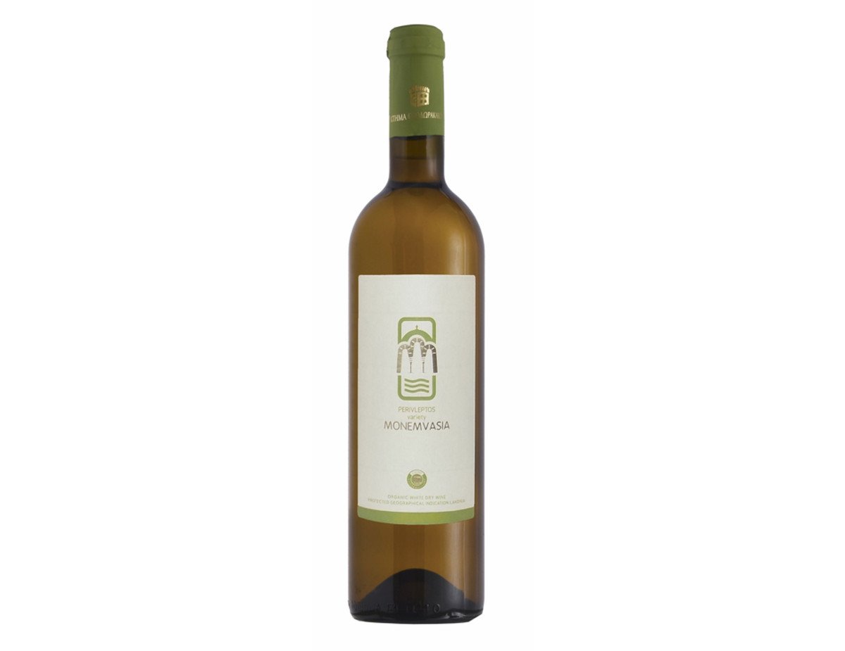 Estate Theodorakakos - Monemvasia - Organic White Dry Wine P.G.I., 750ml