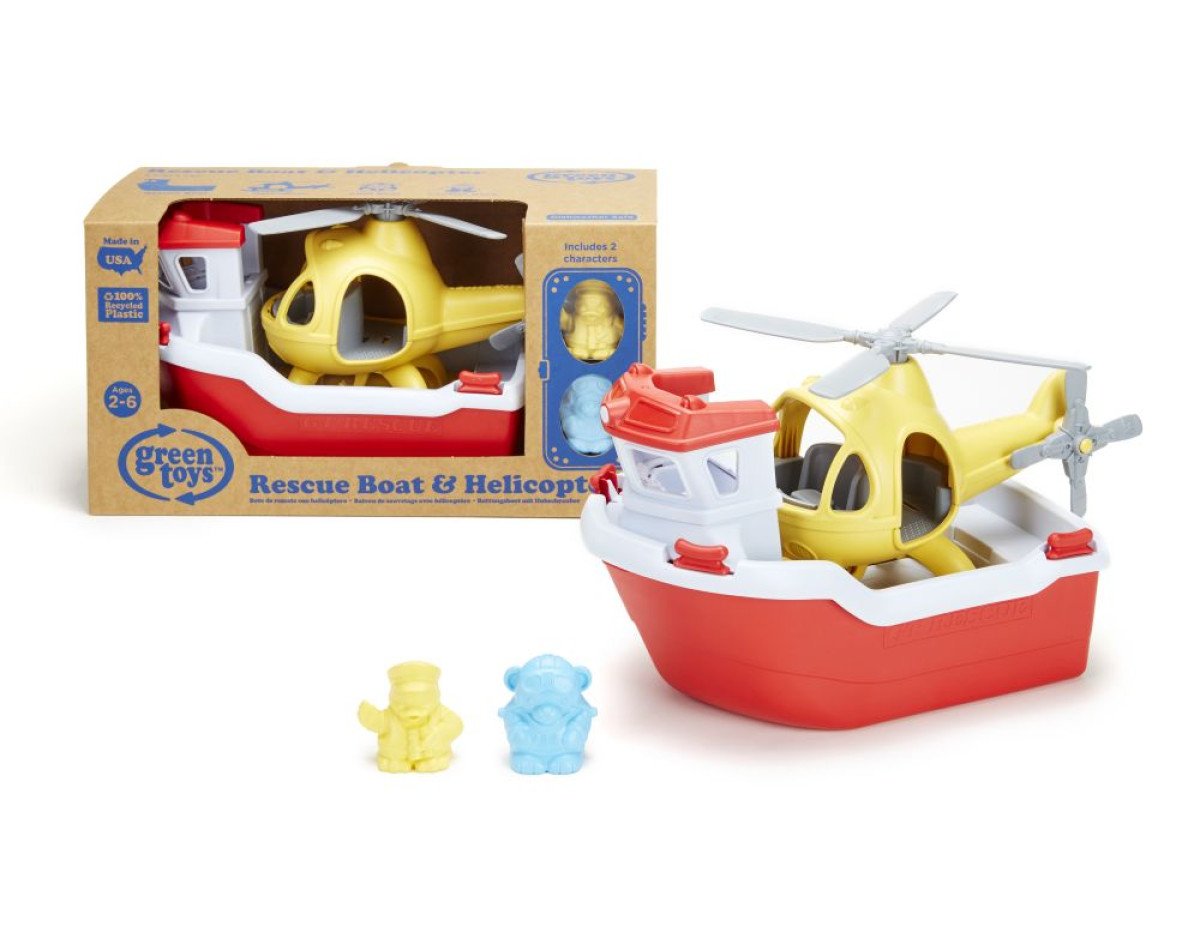 Green Toys: Rescue Boat with Helicopter (RBH1-1155)