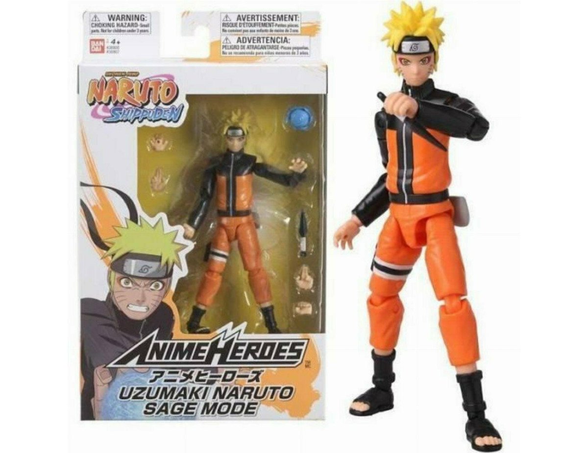 Bandai Anime Heroes: Naruto - Uzumaki Naruto Sage Mode Action Figure (6,5) (36907)