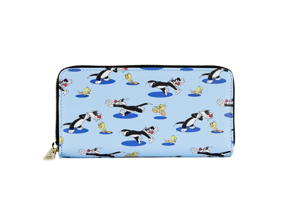 Loungefly Looney Tunest Tweety  Sylvester Aop Zip Wallet (LTWA0005)