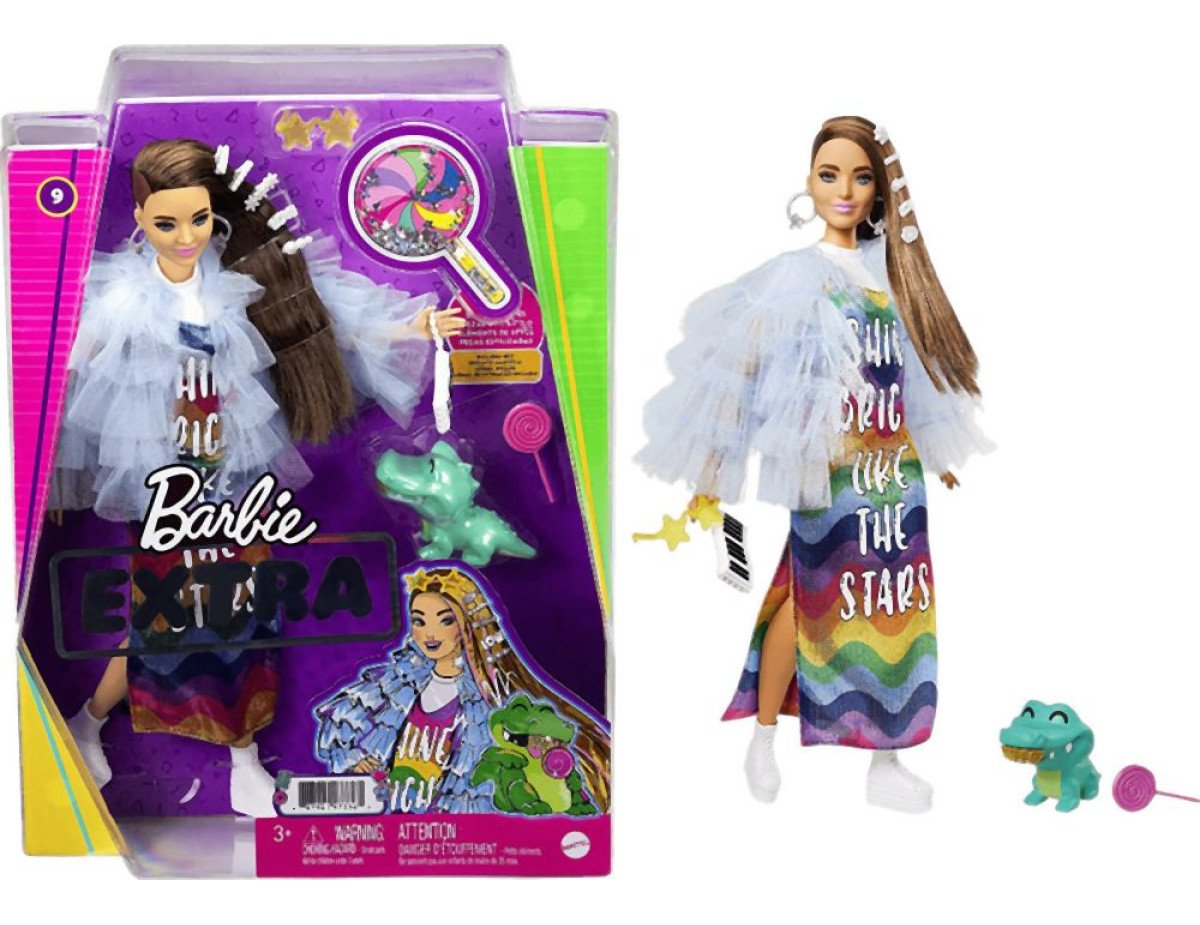 Mattel Barbie Extra: Rainbow Dress Doll (GYJ78)