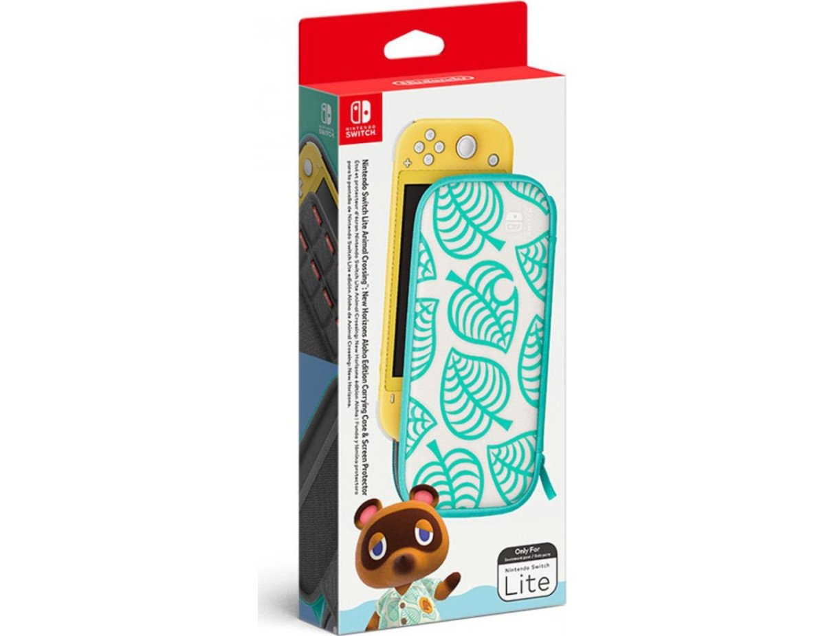 NSW Nintendo Switch Lite Carrying Case (Animal Crossing: New Horizons Edition)  Screen Protector