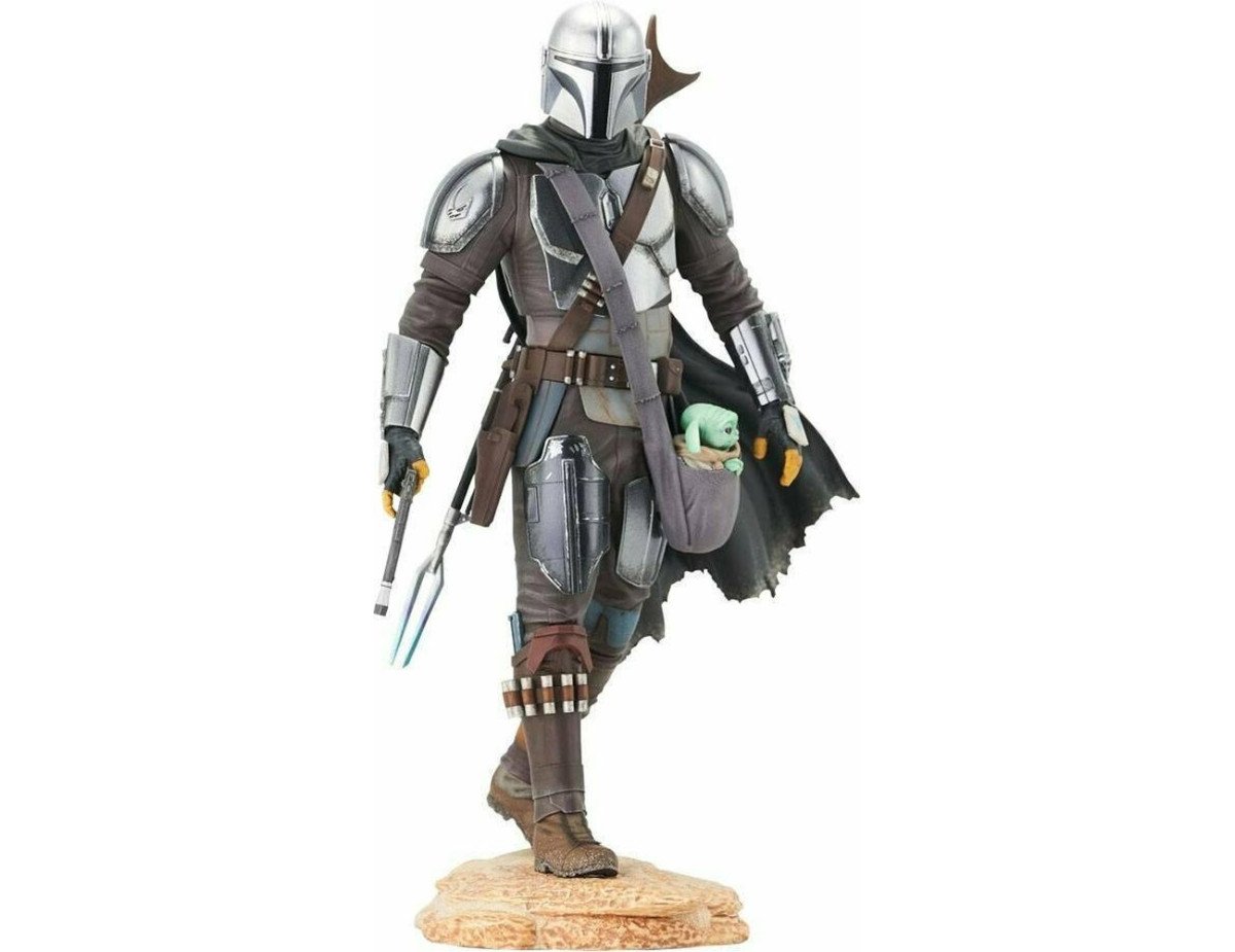 Diamond Premier: Star Wars The Mandalorian - Mando With Child Statue (25cm) (Oct212182)