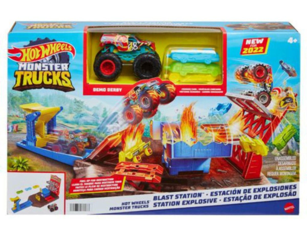 Mattel Hot Wheels Monster Trucks Set - Blast Station (HFB12)