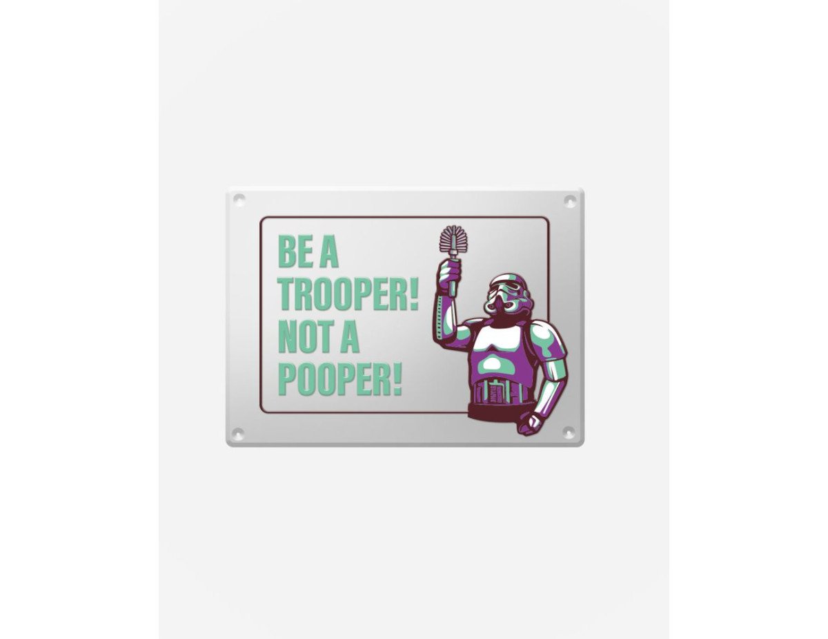 ItemLab Original Stormtrooper - Stormpooper Metal Sign (LAB560026)