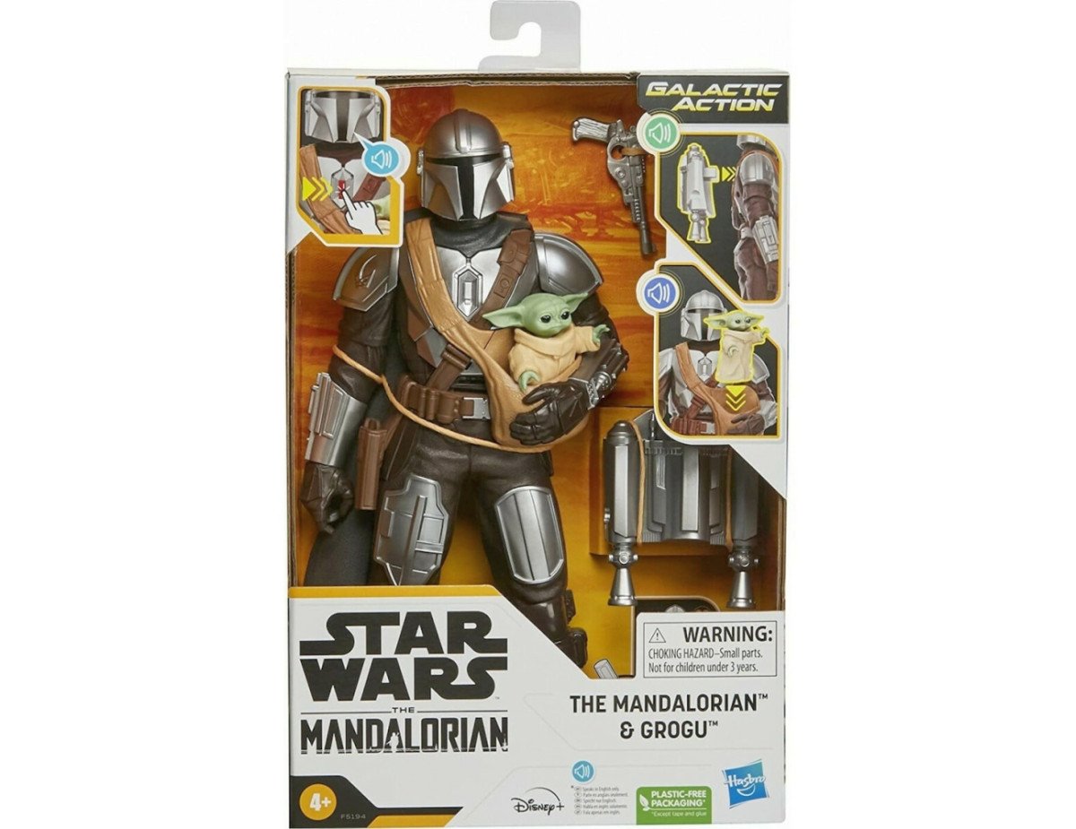 Hasbro Disney Star Wars The Mandalorian: Galactic Action - The Mandalorian  Grogu (F5194)