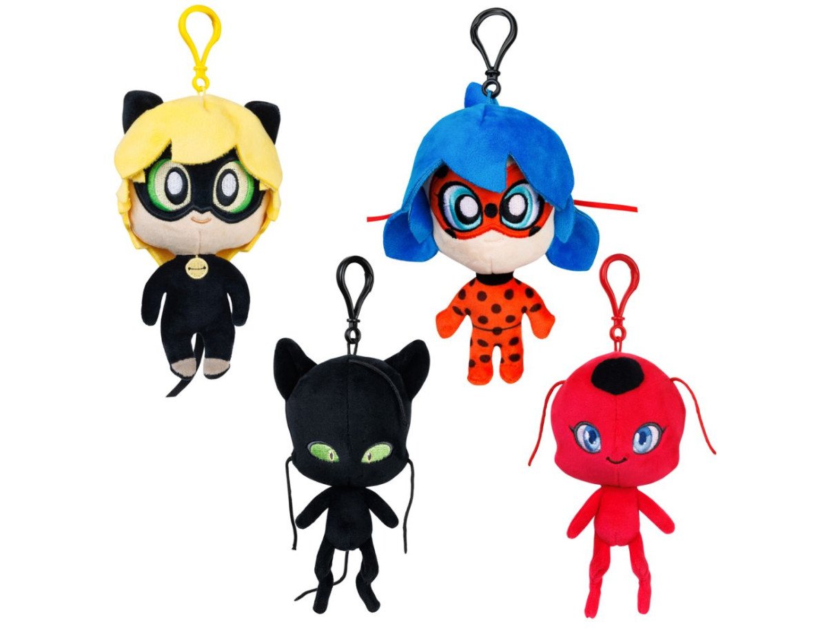 P.M.I. Miraculous Clip On Plush Characters (S1) (Random) (MLB7004)