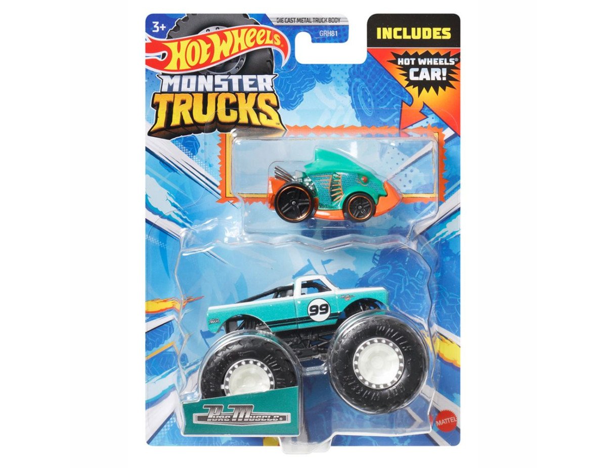 Mattel Hot Wheels Monster Trucks: Pure Muscle Die-Cast  Truck (HKM14)