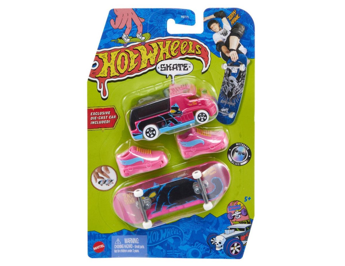 Mattel Hot Wheels: Skate - HW Rapid Response  Animal Attack Tony Hawk Fingerboard Set (HGT79)