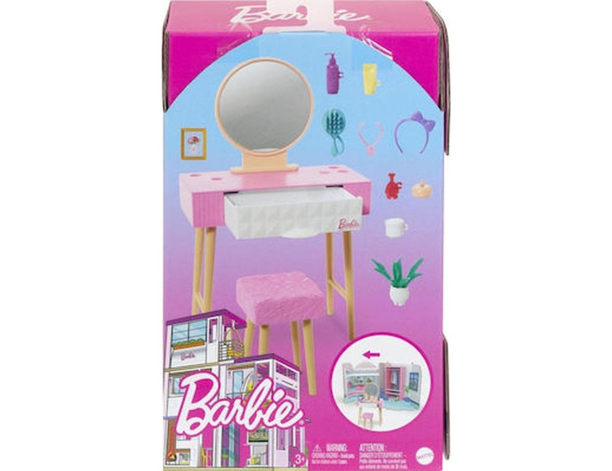 Mattel Barbie: Furniture and Accessory Pack - Vanity Theme (HJV35)