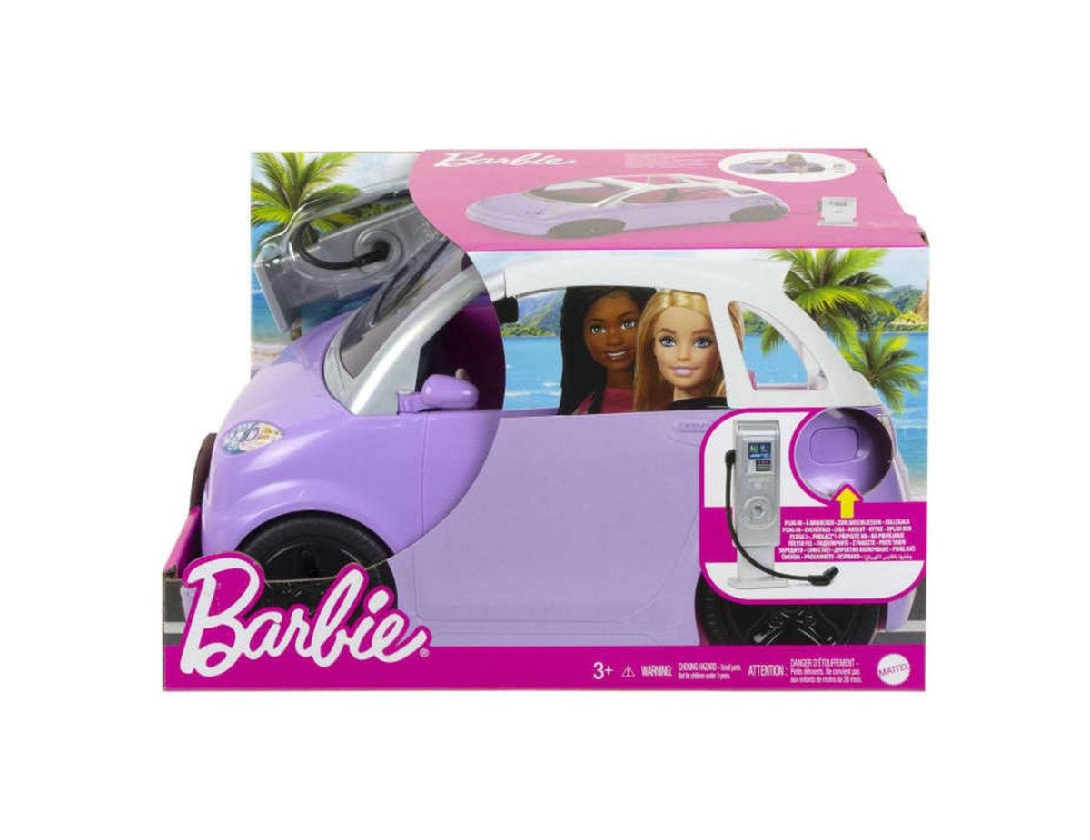 Mattel Barbie: Electric Vehicle with Charging Station And Plug (HJV36)