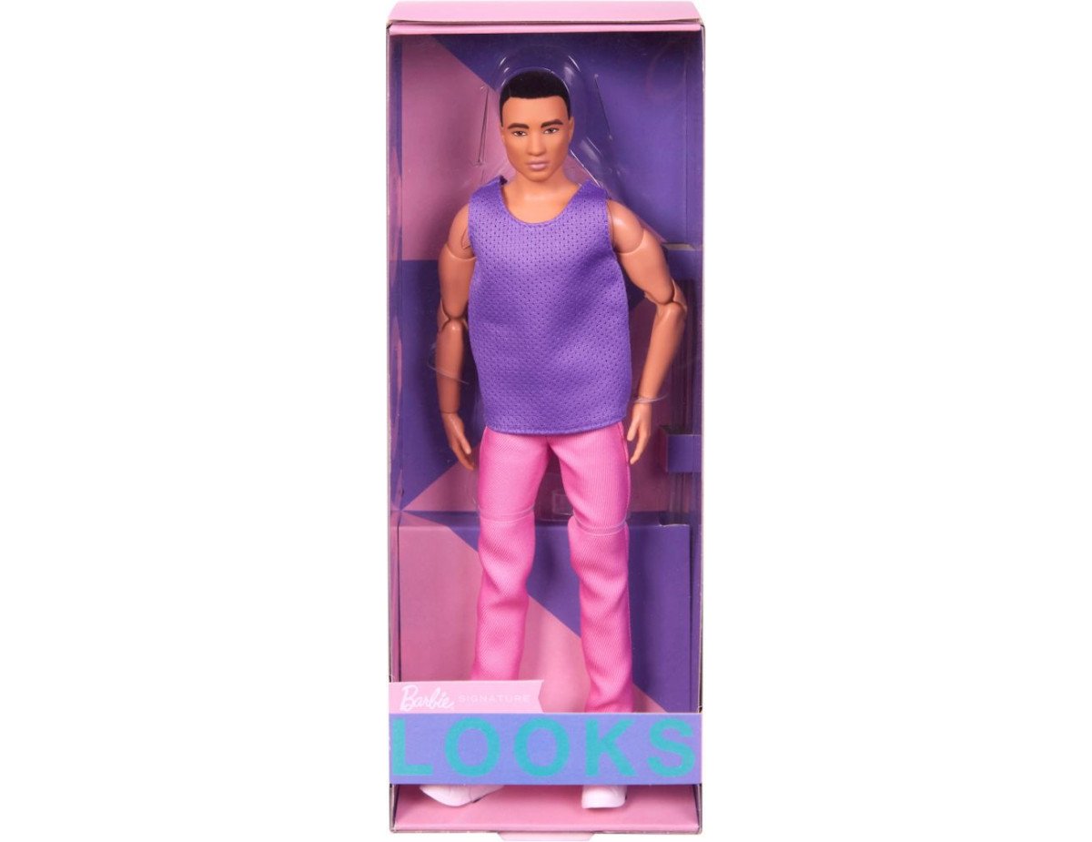 Mattel Barbie Signature Looks: Ken Doll with Purple Shirt Model #17 (HJW84)