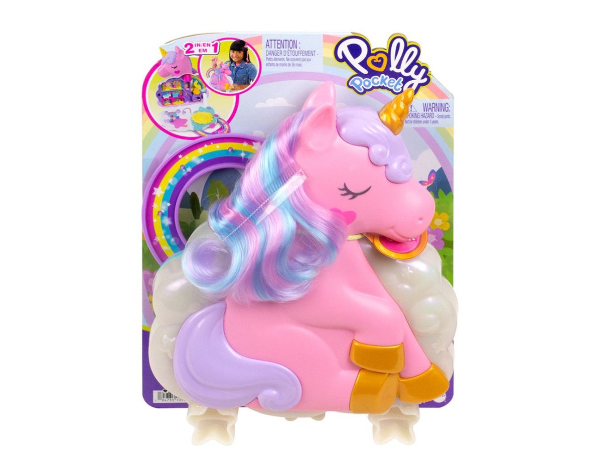 Mattel Polly Pocket Mini - Rainbow Unicorn Salon (HKV51)