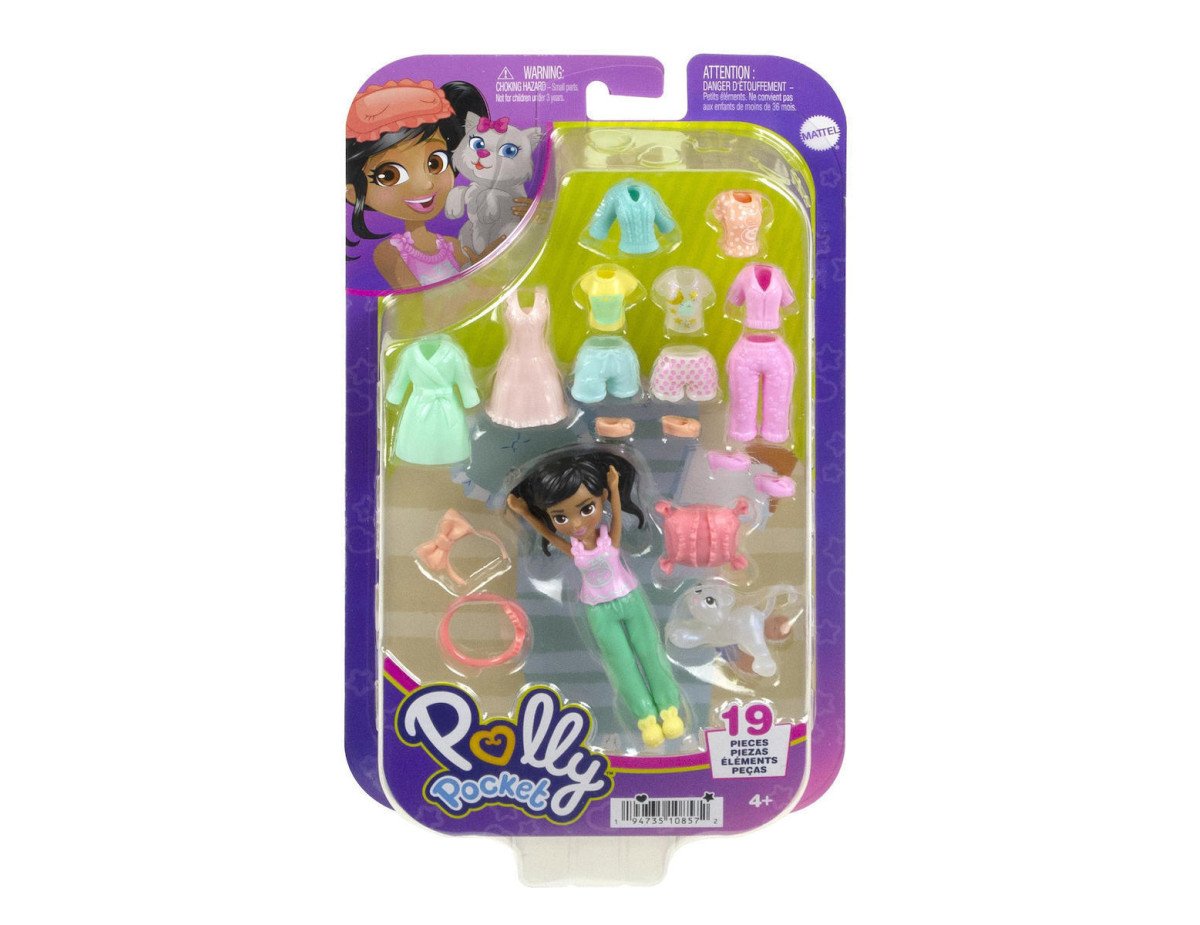 Mattel Polly Pocket: Medium Pack - Relaxation at Home Doll with Pet (HKV92)