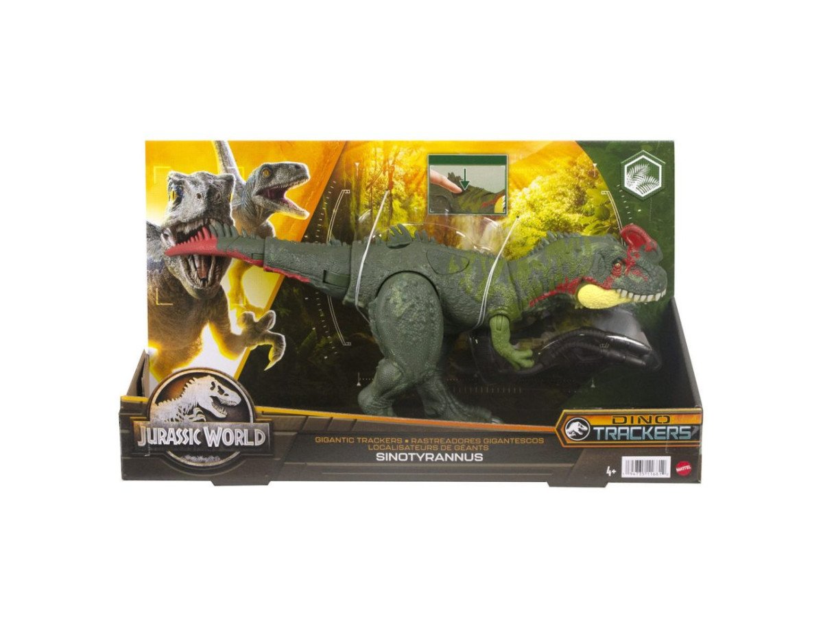 Mattel Jurassic World: Gigantic Dino Trackers - Sinotyrannus Large Dinosaur Figure (HLP25)