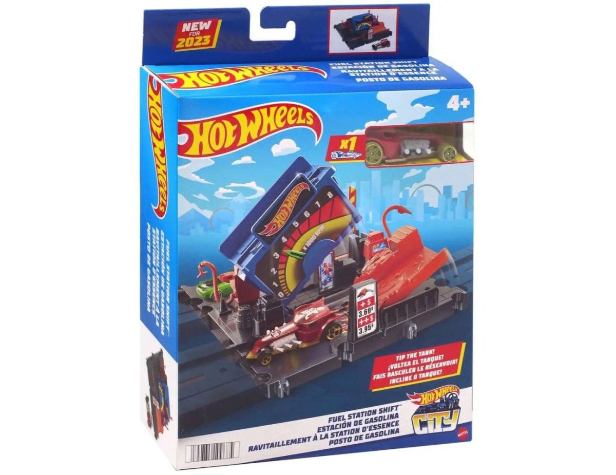 Mattel Hot Wheels City - Fuel Station Shift Track Set (HKX45)