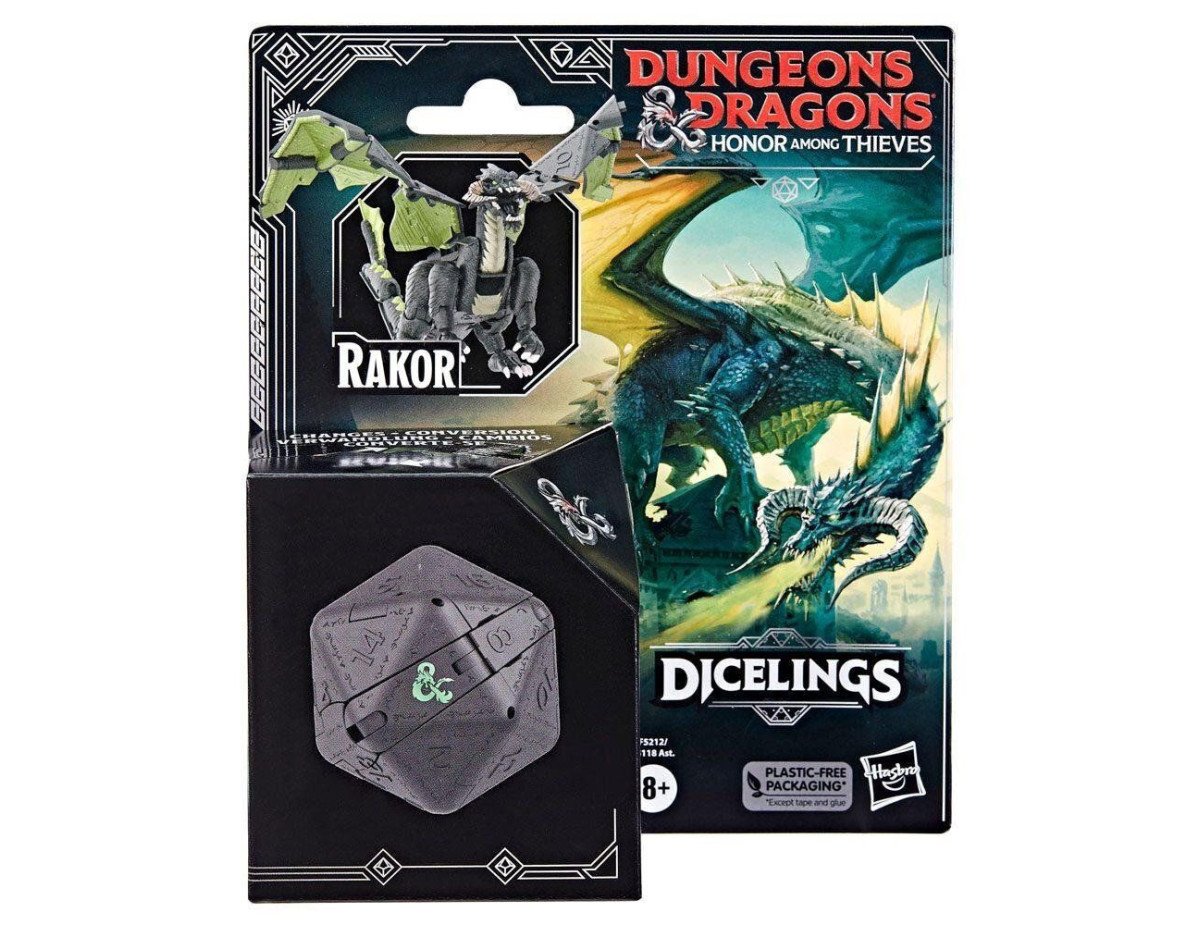 Hasbro Fans Dungeons  Dragons: Honor Among Thieves - Rakor Dicelings Collectible Black Dragon (F5212)