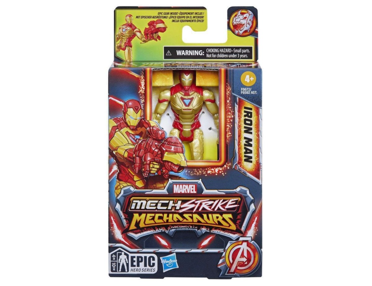 Hasbro Marvel Mech Strike: Mechasaurus - Iron Man (6) Action Figure (F6672)