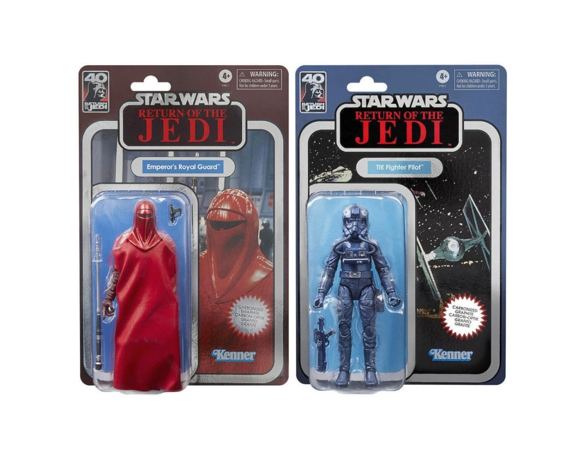 Hasbro Fans - Disney Star Wars The Black Series: Return of the Jedi Carbonized Collection - Emperor’s Royal Guard  TIE Fighter Pilot (15cm) Action Figures (F7011)