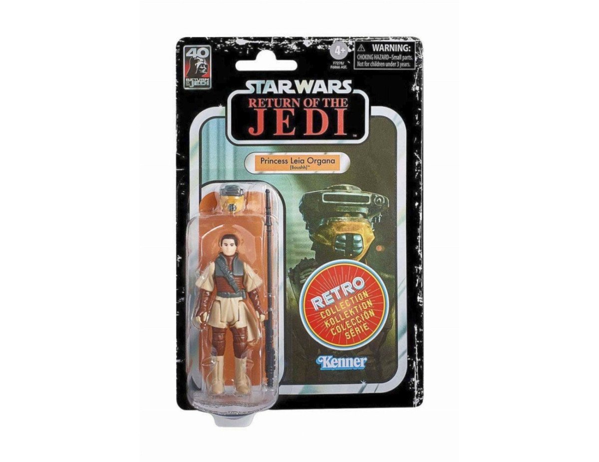 Hasbro Fans - Disney Star Wars: Return of the Jedi Retro Collection - Princess Leia Organa (Boushh) Action Figure (10cm) (F7278)