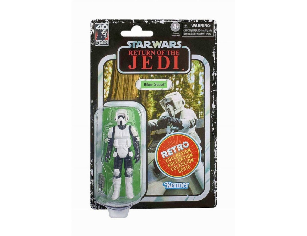 Hasbro Fans - Disney Star Wars: Return of the Jedi Retro Collection - Biker Scout Action Figure (10cm) (F7279)