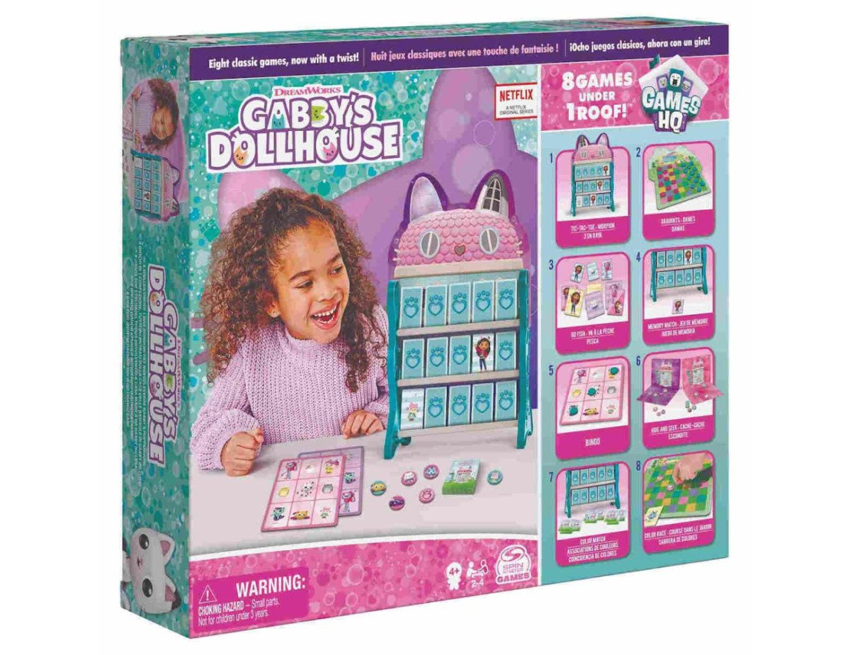 Spin Master Gabbys Dollhouse: 8 Games Under 1 Roof - Board Games (6065857)