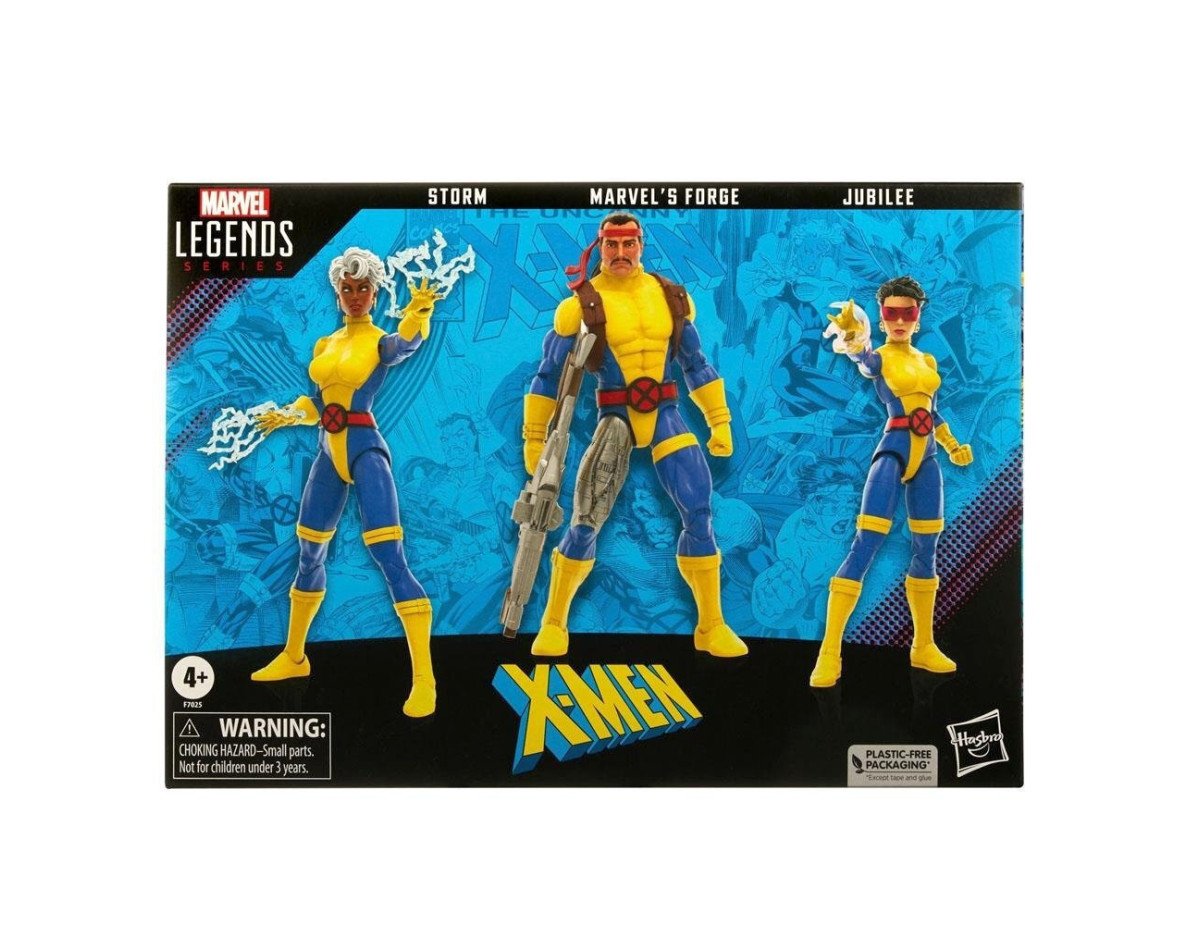 Hasbro Fans Marvel Legends Series (60th Anniversary): X-Men - Storm, Marvels Forge and Jubilee Action Figures (3-Pack) (15cm) (F7025)