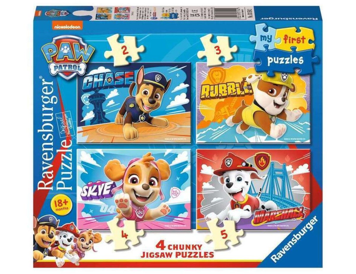 Ravensburger My First Puzzles: Paw Patrol 4 Chunky Jigsaw Puzzles (03154)