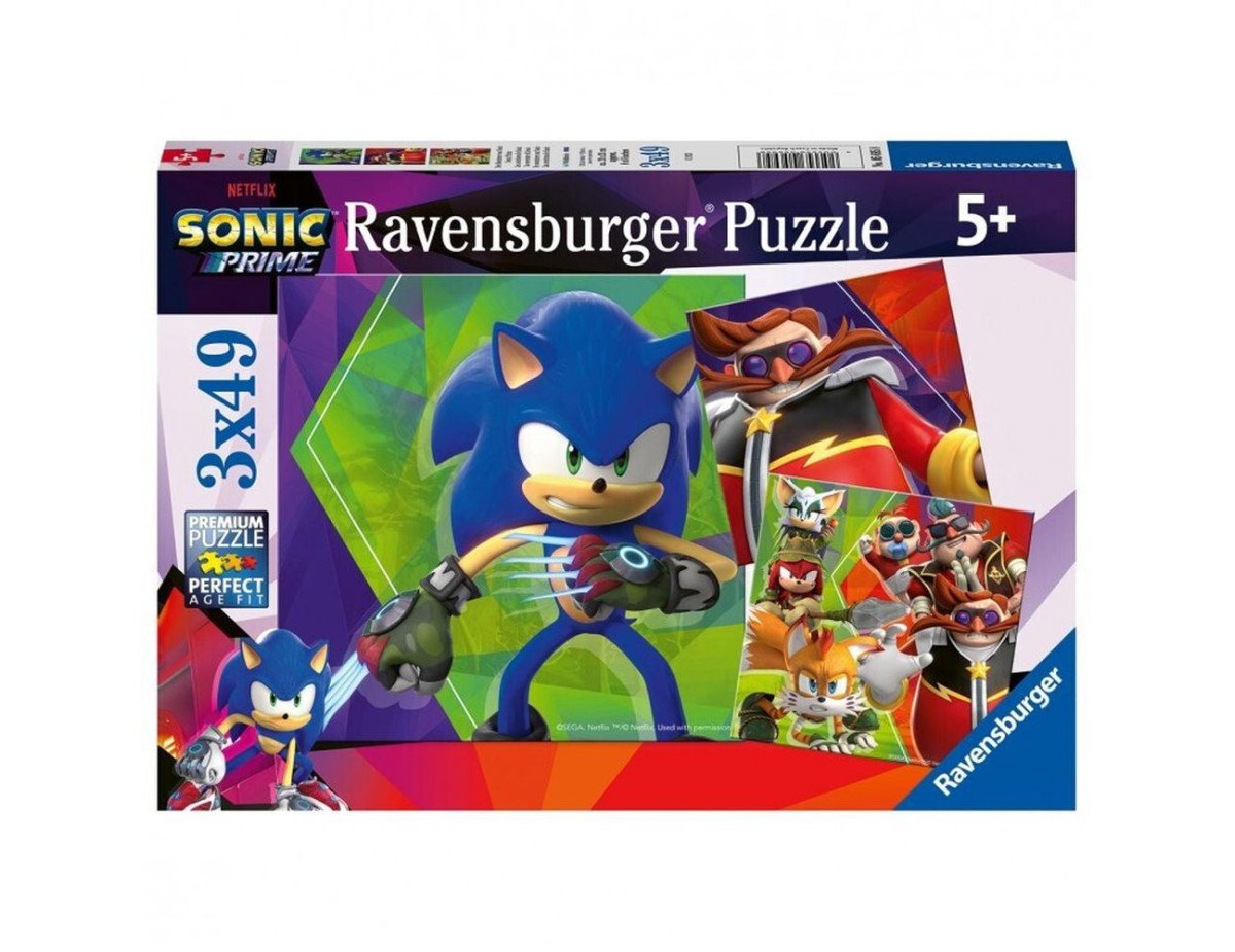 Ravensburger Puzzle: Sonic Prime - The Adventures of Sonic (3x49pcs) (05695)