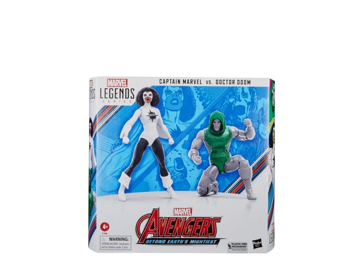 Hasbro Fans Marvel Avengers: Legends Series (60th Anniversary) - Beyond Earths Mightiest - Captain Marvel Vs. Doctor Doom Action Figures (15cm) (F7086)