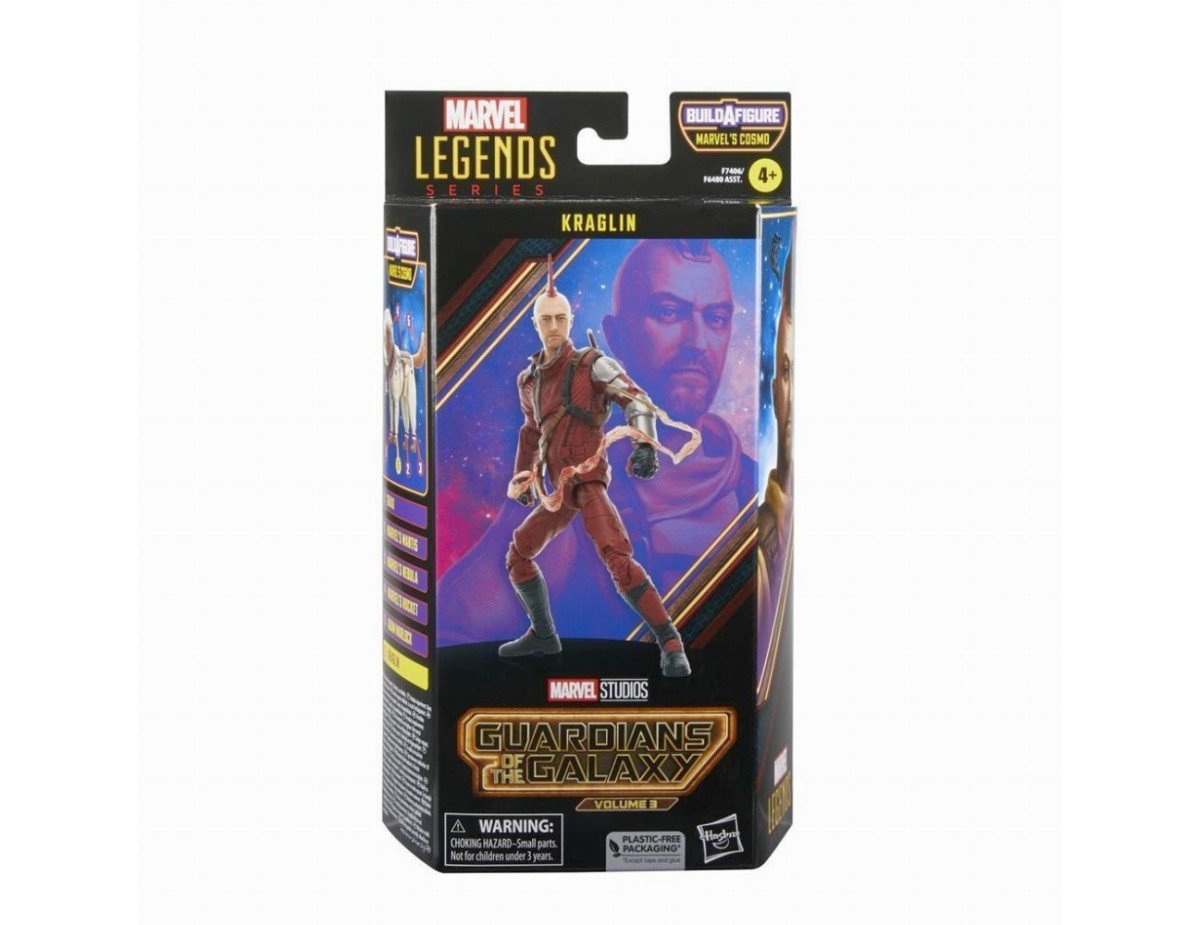 Hasbro Fans Marvel Legends Series: Guardians of the Galaxy Volume 3 - Kraglin Action Figure (Build-A-Figure) (15cm) (F7406)