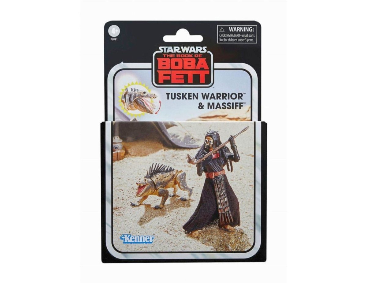 Hasbro Fans Disney Star Wars The Book of Boba Fett: The Vintage Collection - Tusken Warrior  Massiff Action Figures (10cm) (F6991)