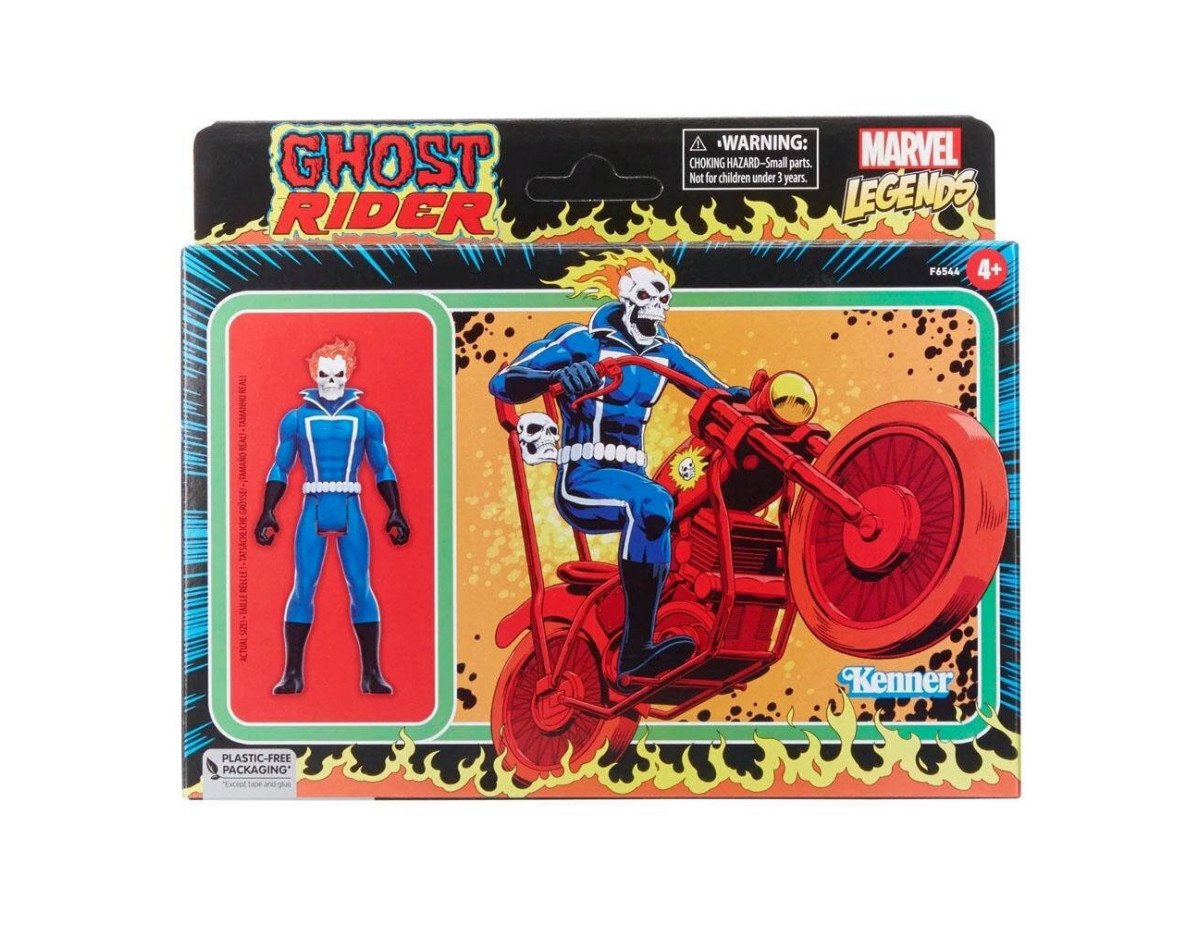 Hasbro Fans Marvel Legends: Retro Collection - Ghost Rider Action Figure  Motorcycle (10cm) (F6544)