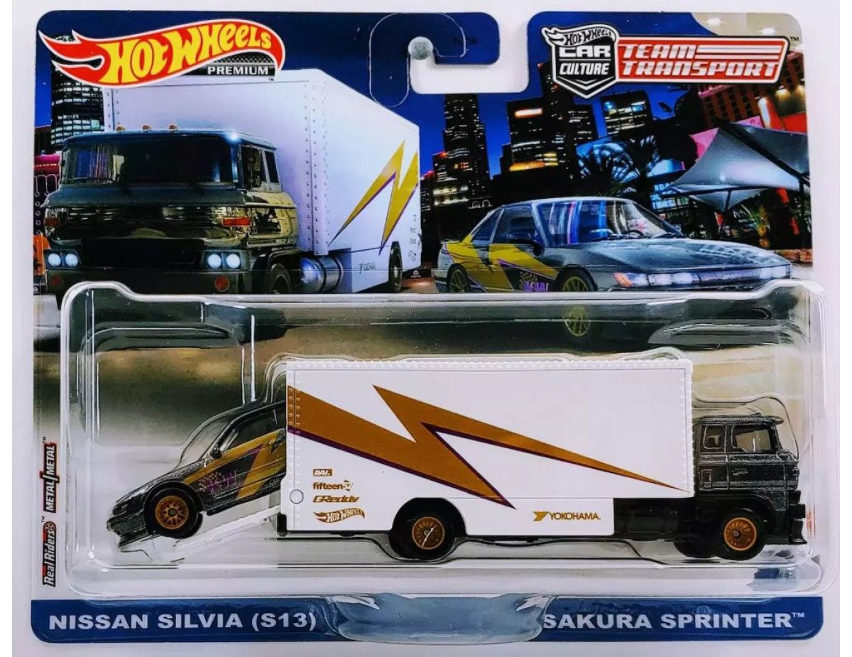 Mattel Hot Wheels: Premium Car Culture Team Transport - Nissan Silvia (S13)  Sakura Sprinter (HKF41)