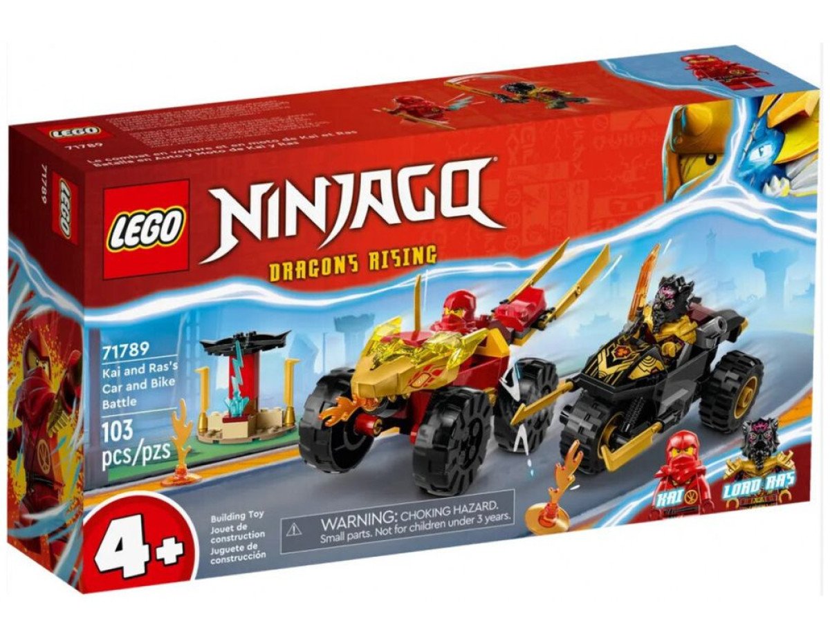 LEGO® NINJAGO®: Kai and Ras’s Car and Bike Battle (71789)