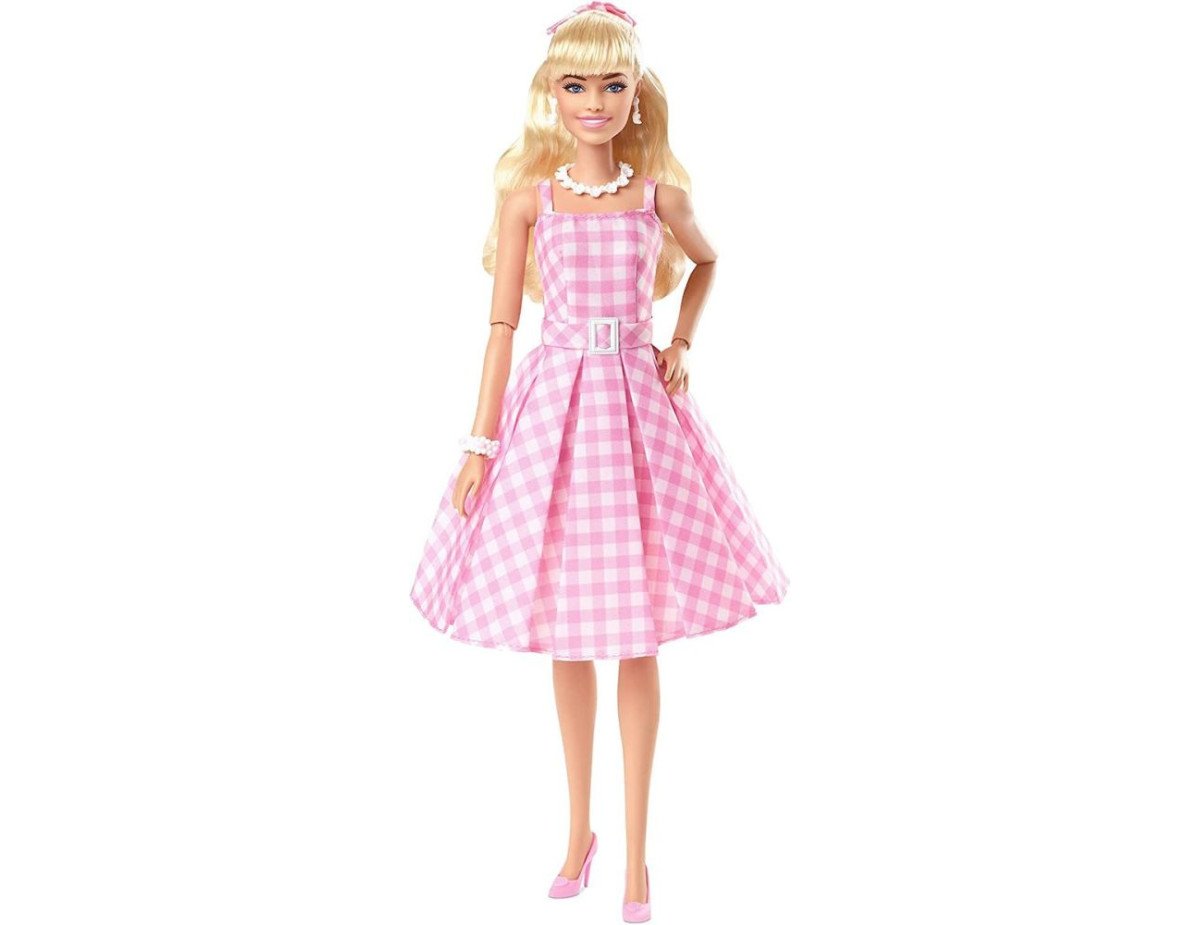 Mattel Barbie: The Movie - Collectible Doll Margot Robbie as Barbie in Pink Gingham Dress (HPJ96)