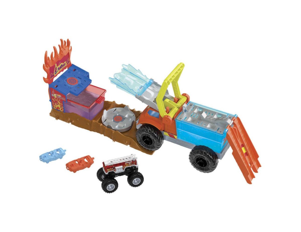 Mattel Hot Wheels: Monster Trucks Arena Smashers Color Shifters - 5-Alarm Rescue (HPN73)