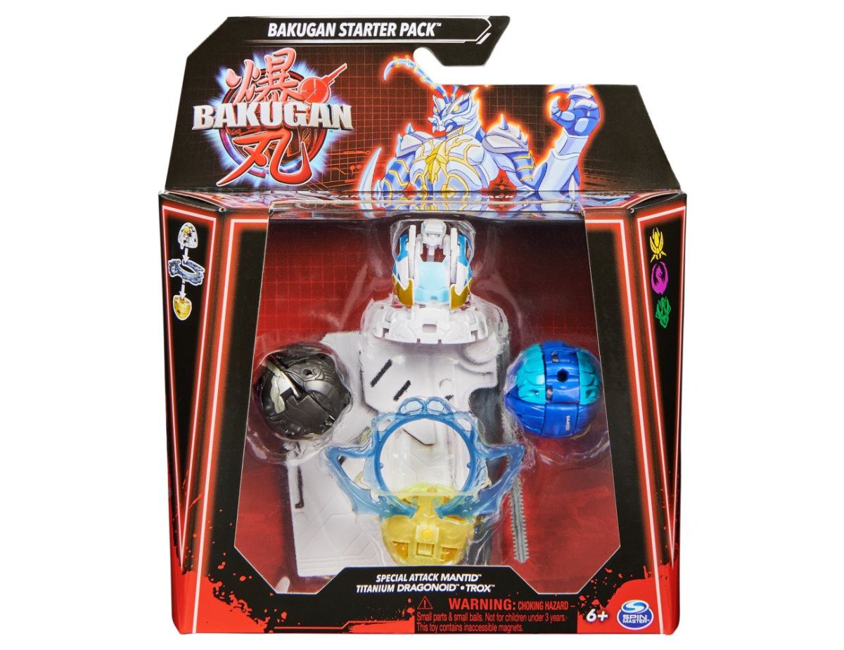 Spin Master Bakugan: Starter Pack - Special Attack Nillious/Titanium Dragonoid/Titanium Trox (20142185)