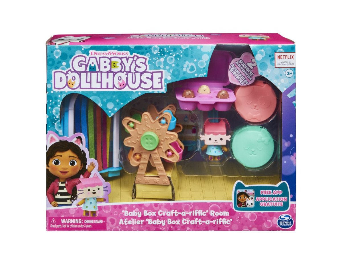 Spin Master Gabbys Dollhouse: Baby Box Craft-a-riffic Room - Art Study Deluxe Room Set (6064151)