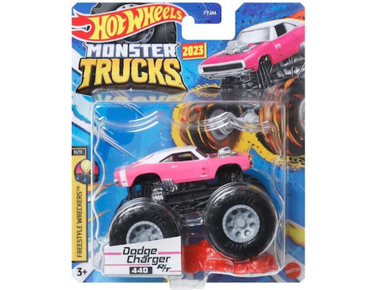 Mattel Hot Wheels Monster Trucks 2023 - Dodge Charger 440 R/T Die-Cast Vehicle (HLT14)