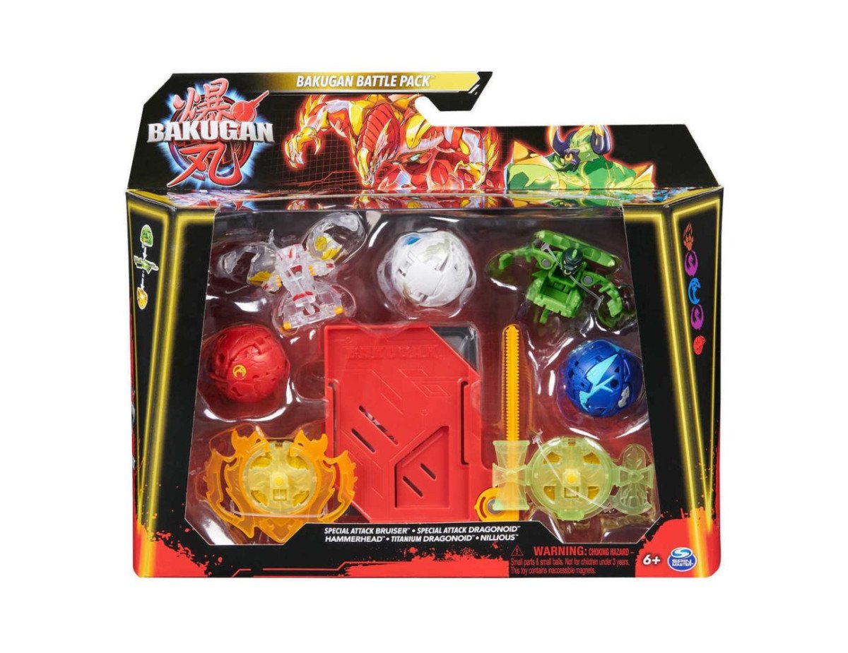 Spin Master Bakugan: Battle Pack - Special Attack Bruiser/Dragonoid/Hammerhead/Titanium Dragonoid/Nillious (20142085)