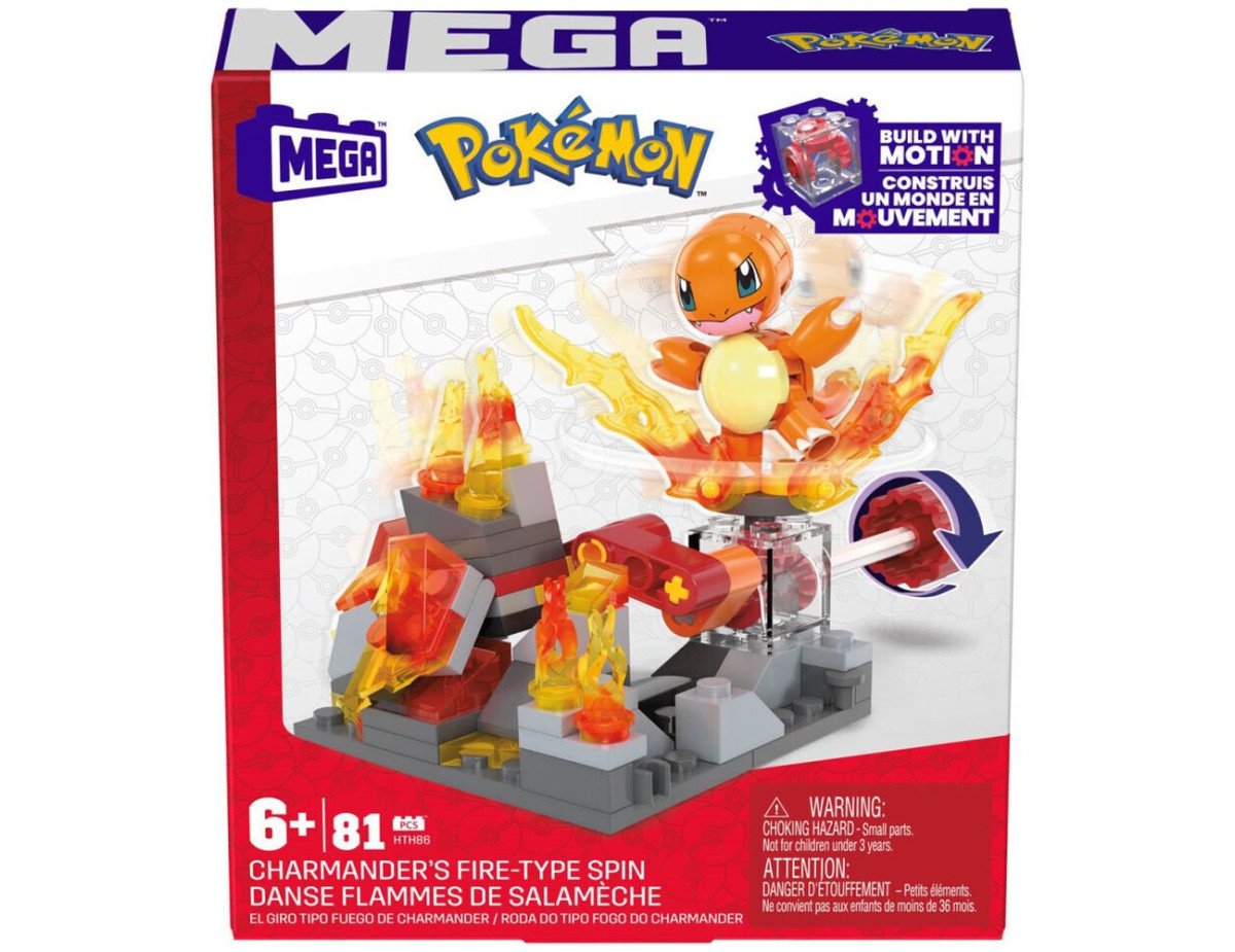 Mattel Mega Pokemon Adventure Builder: Charmanders Fire-Type Spin (HTH86)