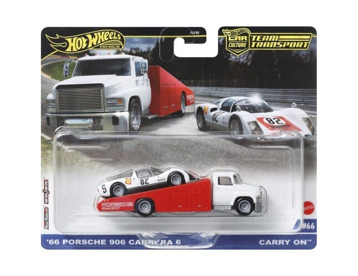 Mattel Hot Wheels: Premium Car Culture Team Transport - 66 Porsche 906 Carrera 6 Carry On (HRV47)