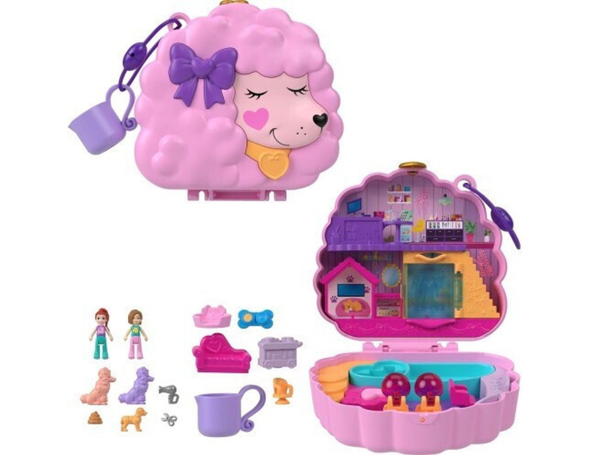 Mattel Polly Pocket: Groom  Glam Poodle Compact  (HKV35)