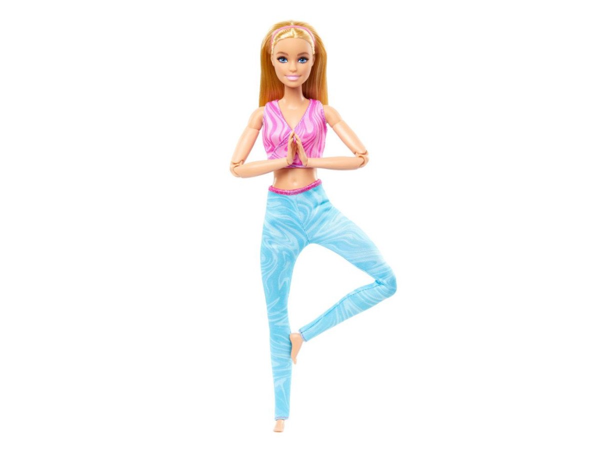 Mattel Barbie: Made to Move - Blonde Fashion Doll Wearing Removable Sports Top  Pants (HRH27)